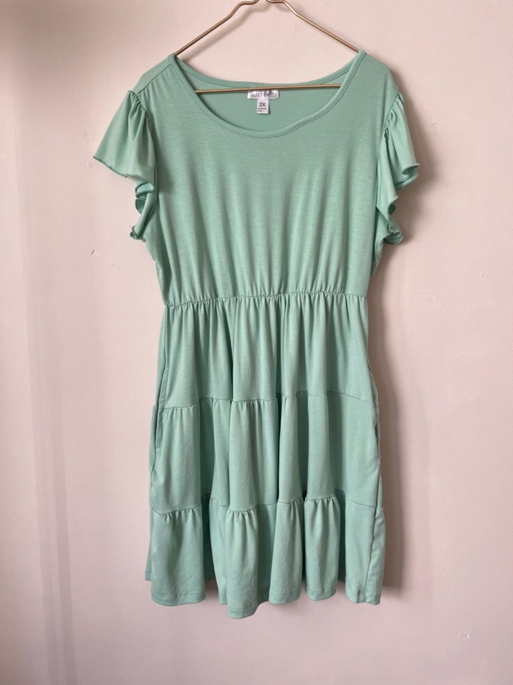 Just Be Mint Green Casual Tee summer miniDress 2X